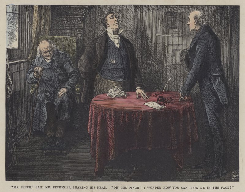 Illusztráció Martin Chuzzlewit számára alkotó: Frederick L. Bernard