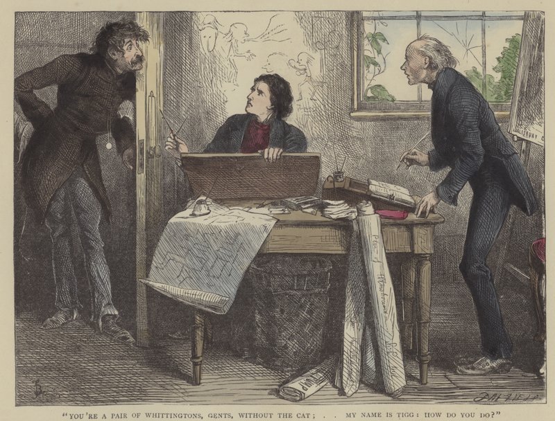 Illusztráció Martin Chuzzlewit számára alkotó: Frederick L. Bernard