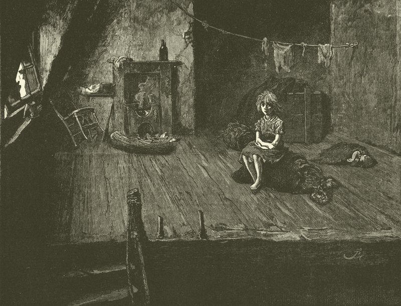 Szegény gyerekek a padláson alkotó: Frederick L. Bernard