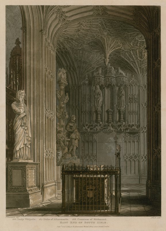 East End of South Aisle, Westminster Abbey, London alkotó: Frederick Mackenzie