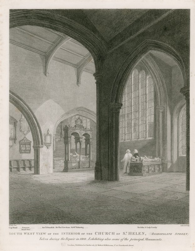 St Helen templom, Bishopsgate Street, London alkotó: Frederick Nash