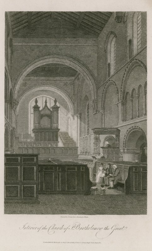 A Nagy Szent Bertalan templom belseje alkotó: Frederick Nash