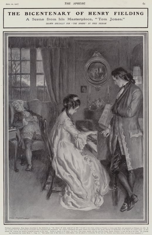 Jelenet Henry Fielding Tom Jones című művéből (litó) alkotó: Frederick Pegram