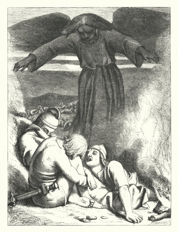 Szanherib elpusztítása (metszet) alkotó: Frederick Richard Pickersgill