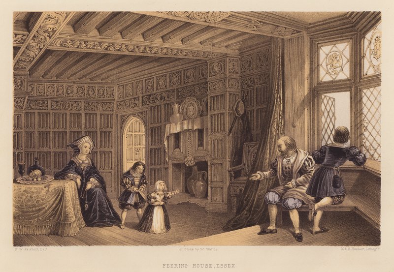Feering House, Essex (akvatinta) alkotó: Frederick William Fairholt