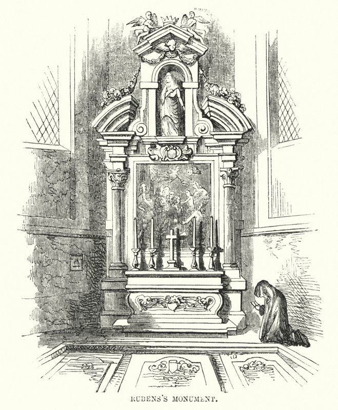 Rubens emlékmű (metszet) alkotó: Frederick William Fairholt
