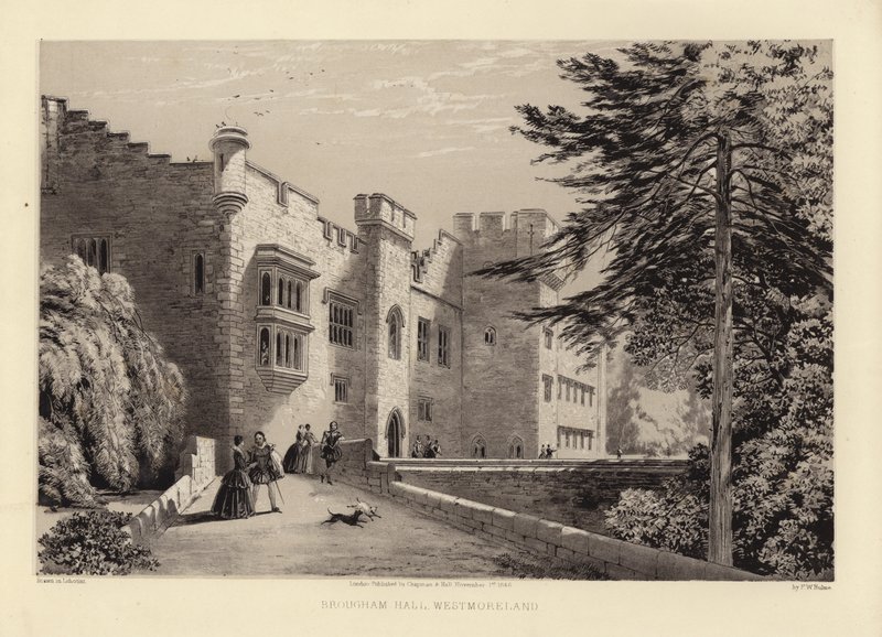 Brougham Hall (litotint) alkotó: Frederick William Hulme