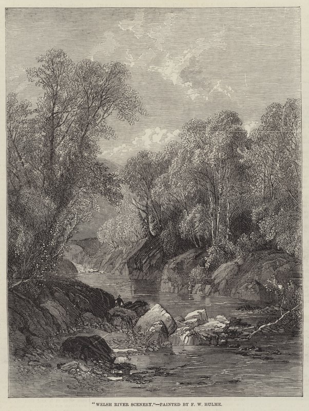 Walesi folyó tájkép alkotó: Frederick William Hulme