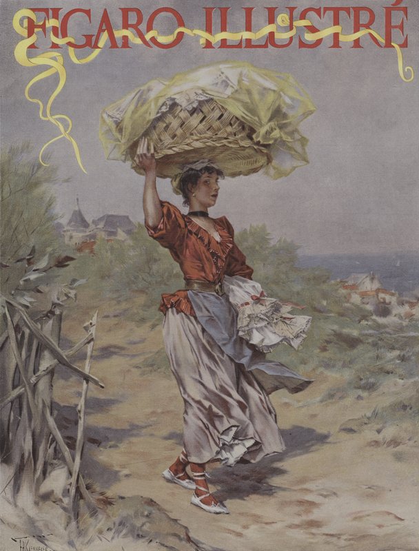 Biarritzban. A Le Figaro Illustre borítója, 1895. március alkotó: Frederik Hendrik Kaemmerer