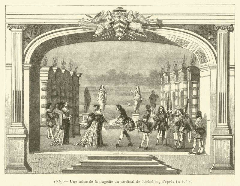1639, Jelenet de Richelieu bíboros tragédiájából alkotó: French School