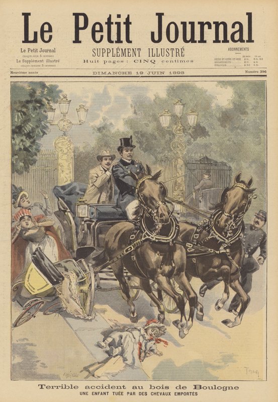 Szörnyű baleset a Bois de Boulogne-ban alkotó: French School