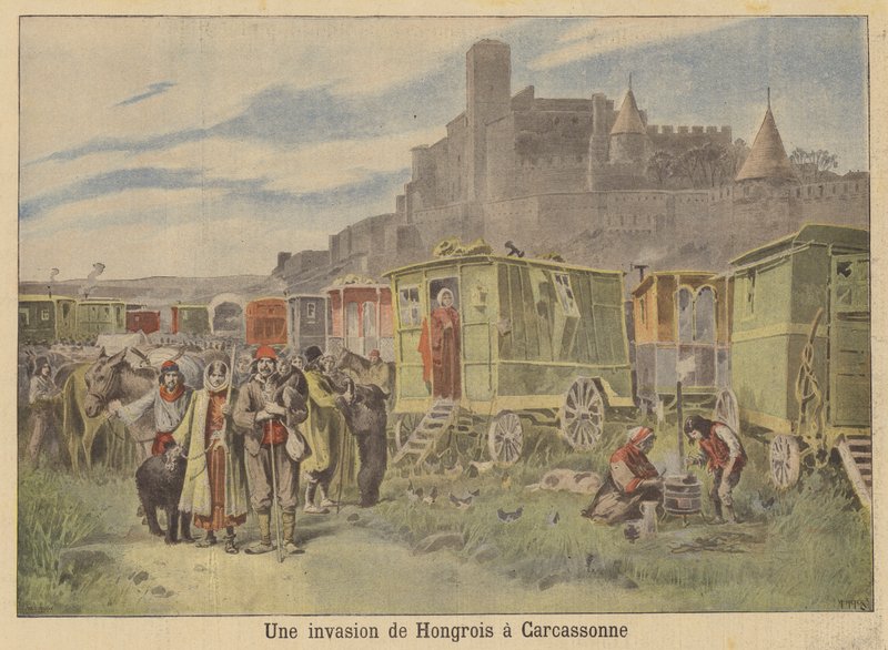 Magyar cigányok inváziója Carcassonne-ban alkotó: French School
