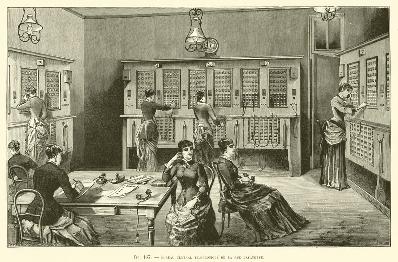 Lafayette utcai központi telefoniroda alkotó: French School
