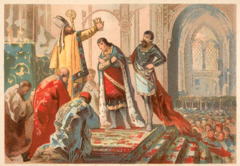Hugh Capet francia királlyá koronázása, 987 alkotó: French School