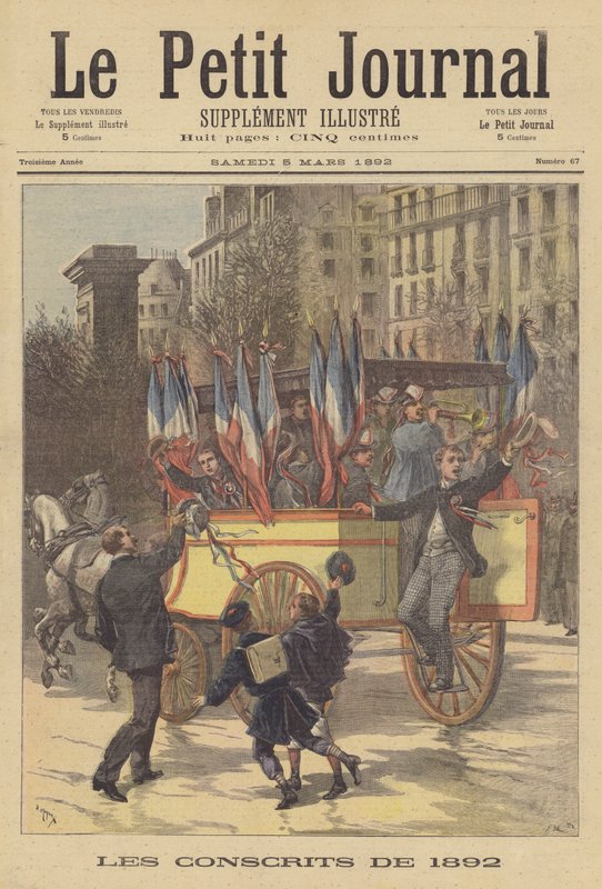 A francia hadsereg 1892. évi hadkötelesei alkotó: French School