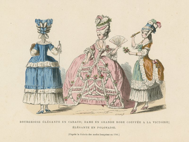 Francia női divat, 1780 alkotó: French School