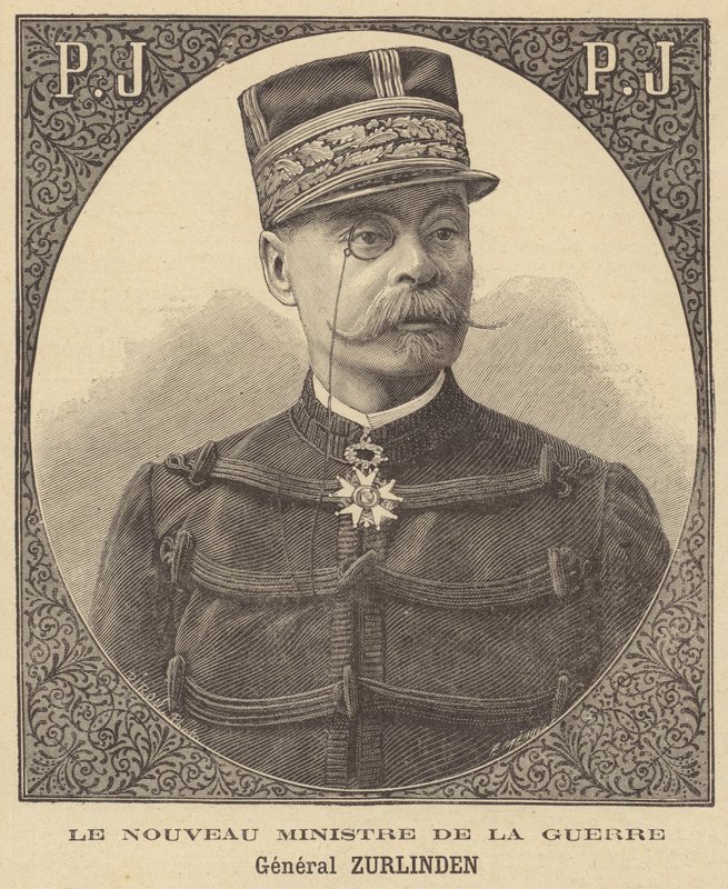 Zurlinden tábornok, új francia hadügyminiszter alkotó: French School