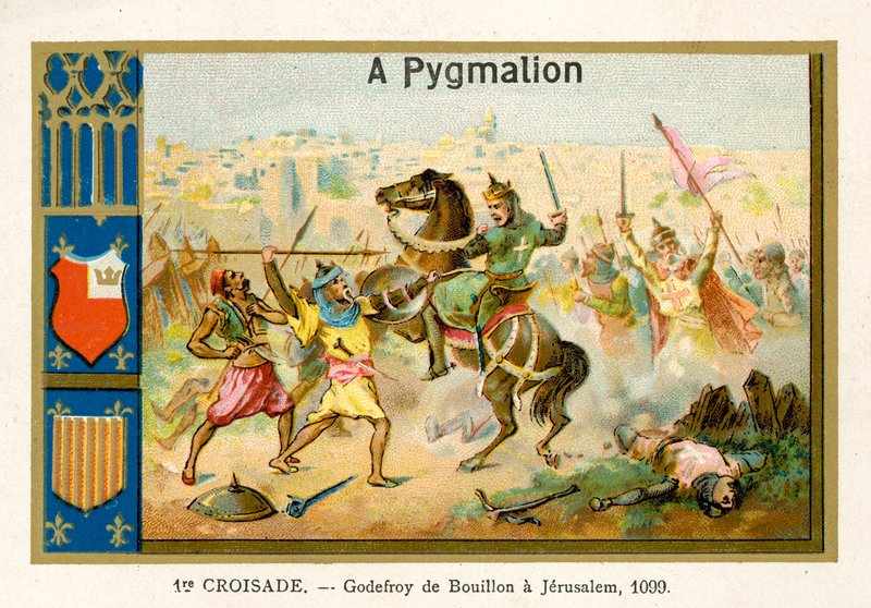 Godfrey of Bouillon Jeruzsálemben, 1. keresztes hadjárat, 1099 alkotó: French School