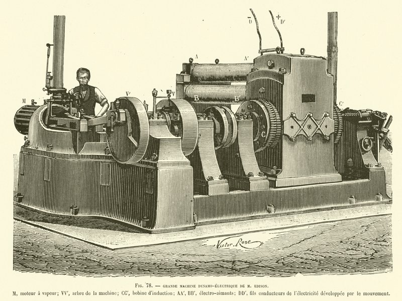 M Edison nagy dinamó-elektromos gépe alkotó: French School