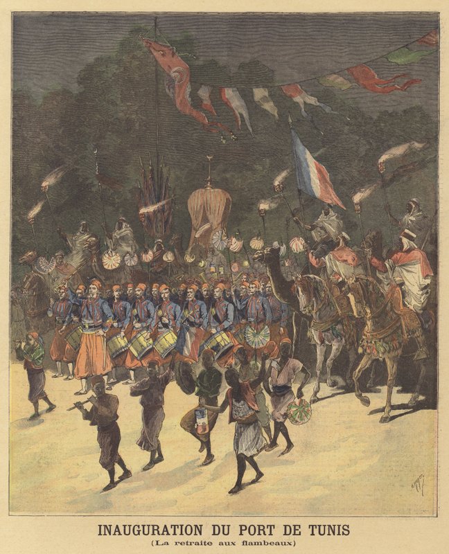 Tunisz kikötőjének felavatása alkotó: French School