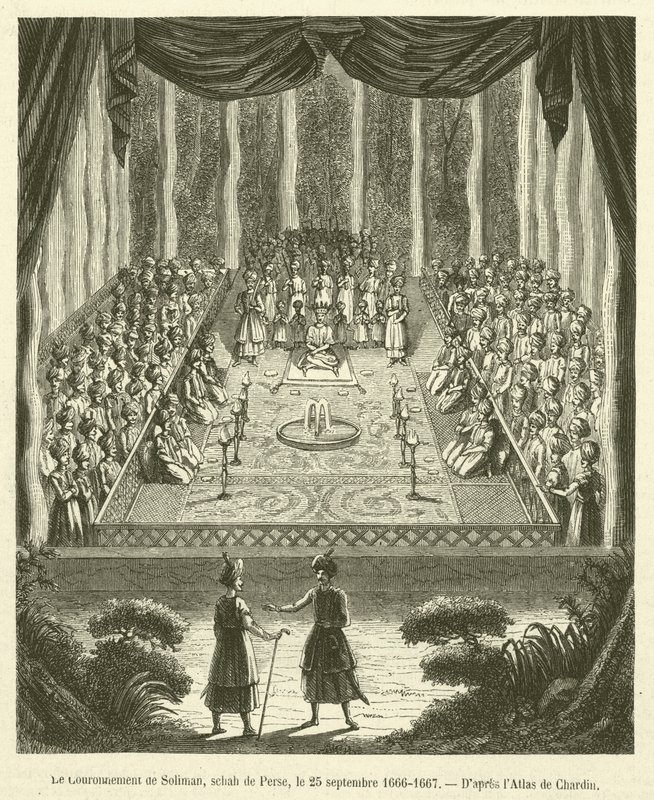 Szulejmán, perzsa sah megkoronázása, 1666. szeptember 25-1667. alkotó: French School