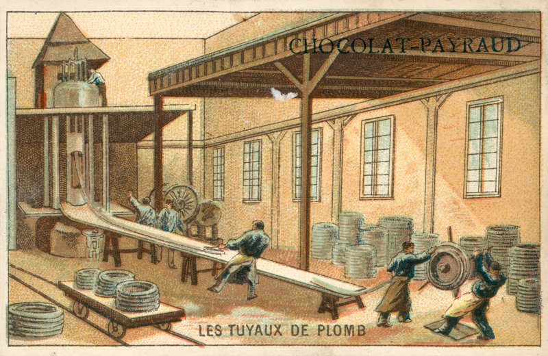 Ólomcsövek gyártása alkotó: French School