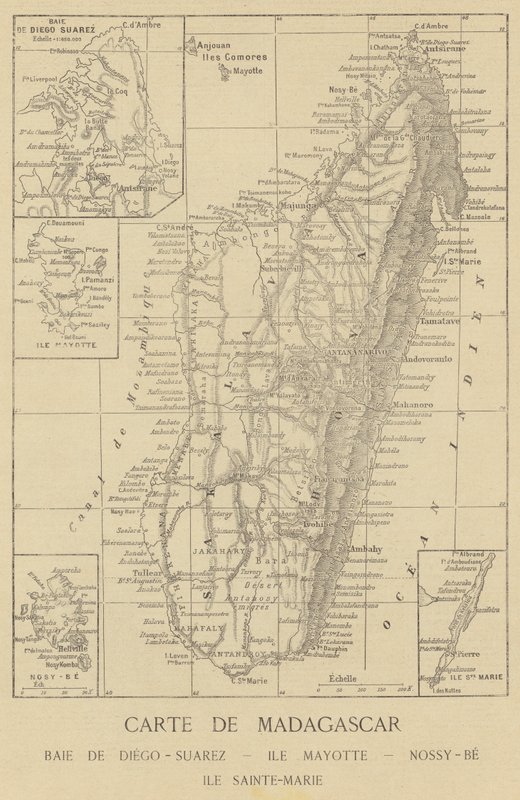 Madagaszkár térképe alkotó: French School