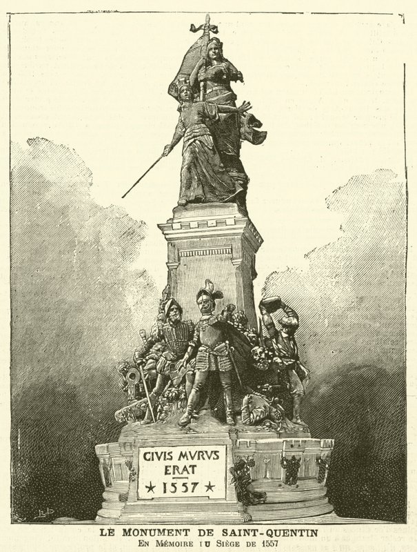 Az 1557-es Saint-Quentini csata emlékműve alkotó: French School