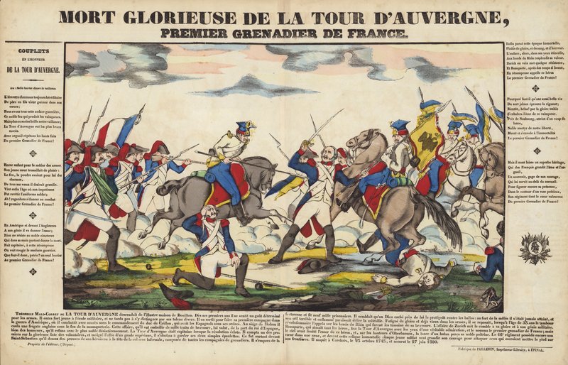 La Tour DAuvergne dicsőséges halála, Franciaország első gránátosa alkotó: French School