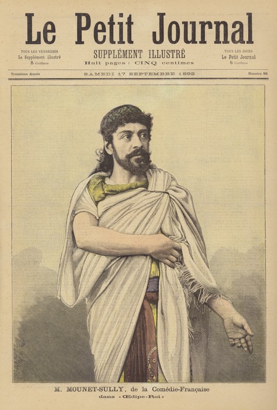 Mounet-Sully, a Comedie-Francaise francia színésze, az Oidipus Rexben alkotó: French School
