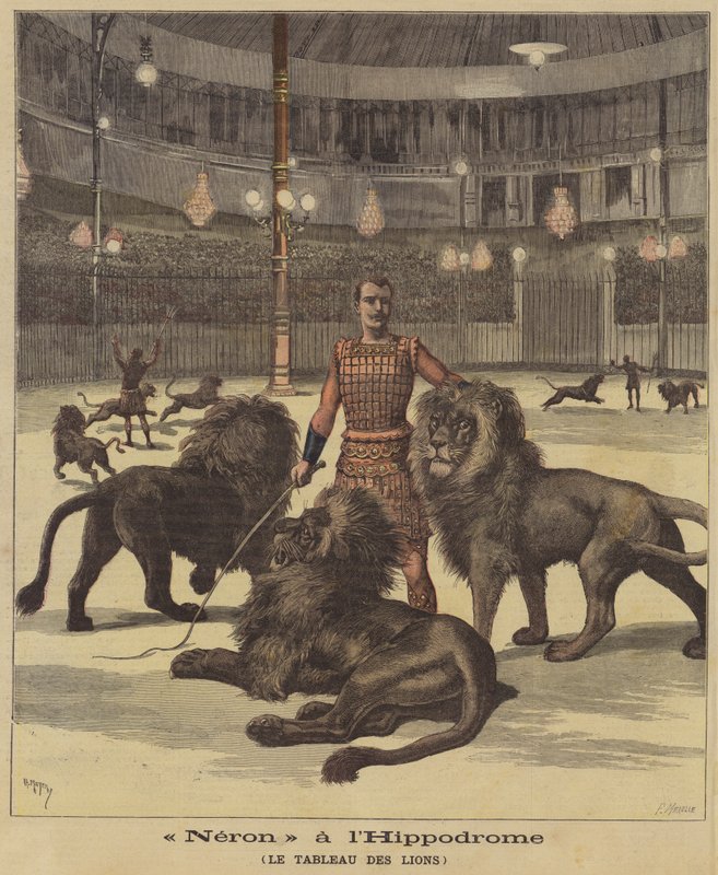 Nero, pantomim a párizsi Hippodromban alkotó: French School
