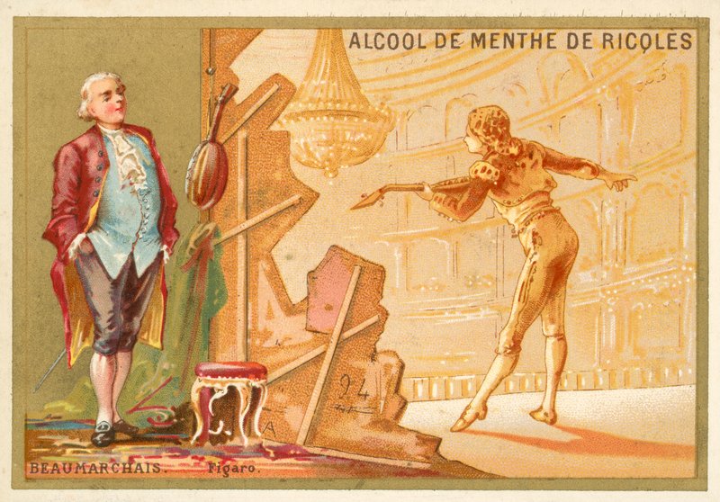 Pierre Beaumarchais francia drámaíró és alkotása, a Figaro alkotó: French School