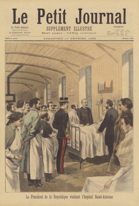 Faure francia elnök látogatást tesz a Saint-Antoine kórházban alkotó: French School