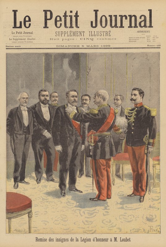 Loubet francia elnöknek átadják a Honneur Légió jelvényét alkotó: French School