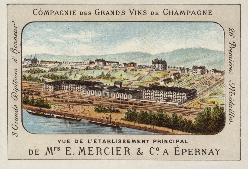 Az E Mercier und Co, Champagne producers, Epernay, Franciaország (chromolitho) székhelye alkotó: French School