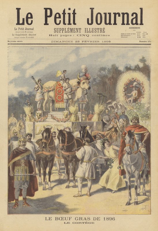 Hízott Ökör körmenet Párizsban, 1896 alkotó: French School