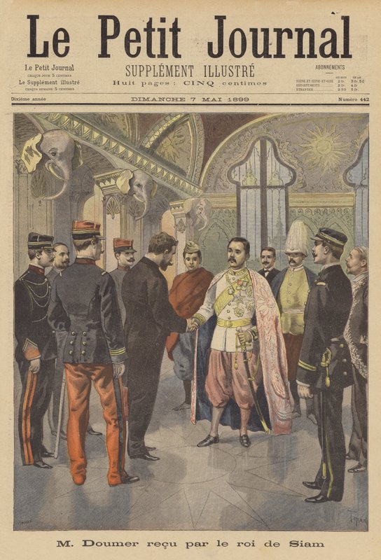 Paul Doumer, francia Indokína főkormányzójának fogadása Sziám királya által alkotó: French School