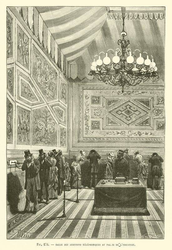 Telefonos meghallgató szoba a Palais De LIndustrie-ban alkotó: French School