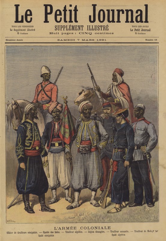 A francia gyarmati hadsereg katonái alkotó: French School