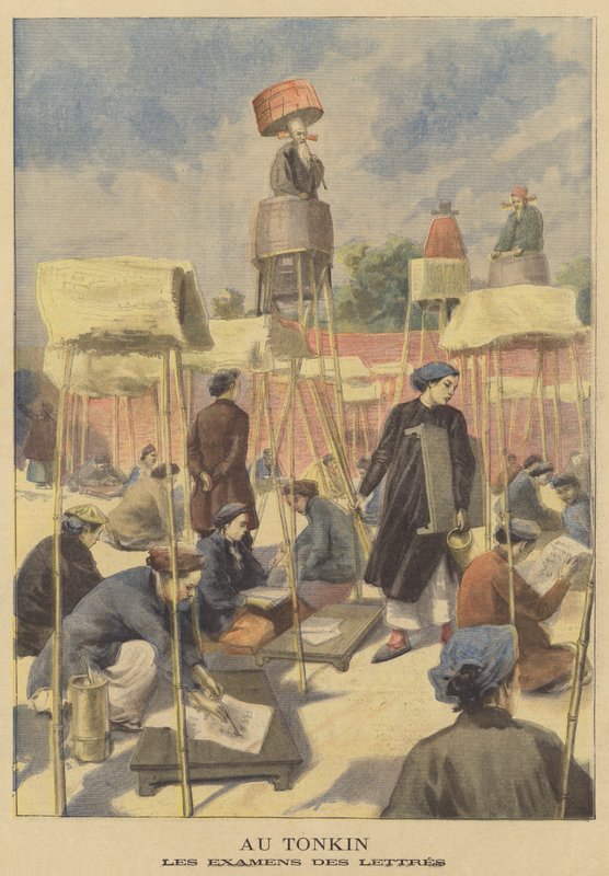 Írásvizsgát tenni Tonkin nyelven alkotó: French School