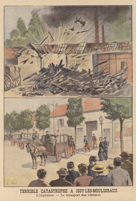 Szörnyű katasztrófa Issy-les-Moulineaux-ban alkotó: French School