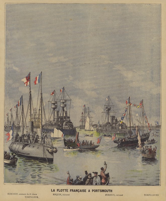 A francia flotta Portsmouthban alkotó: French School