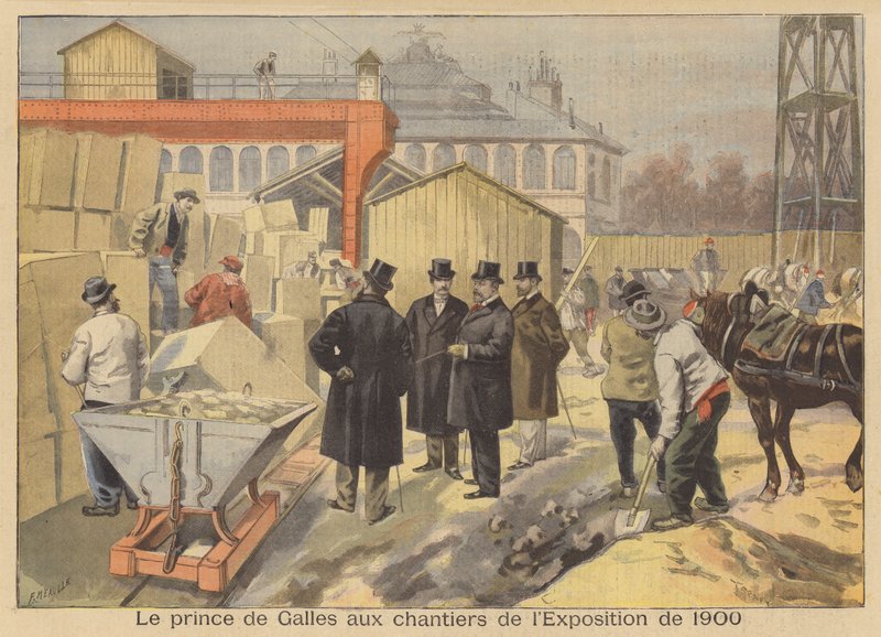 A walesi herceg látogatása az 1900-as párizsi Exposition Universelle helyszínén alkotó: French School