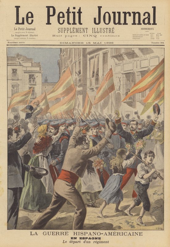 A spanyol-amerikai háború: egy spanyol ezred hadba indult alkotó: French School