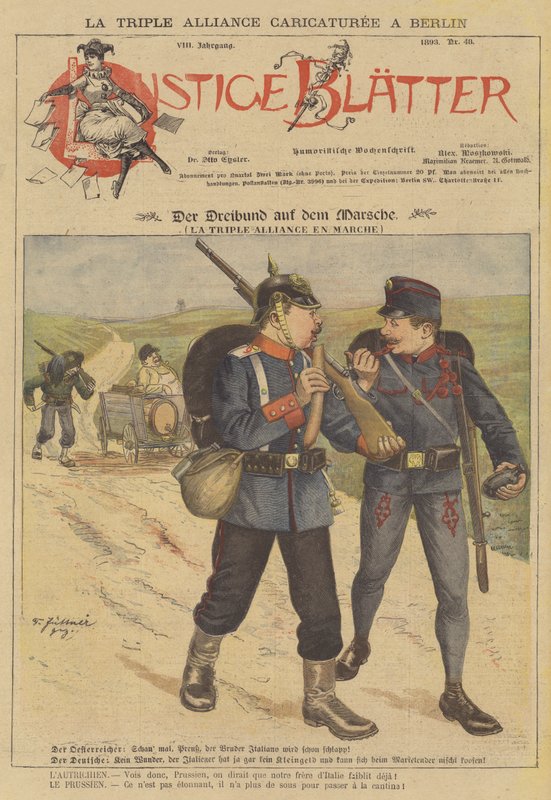 A hármas szövetség Berlinben karikírozott alkotó: French School