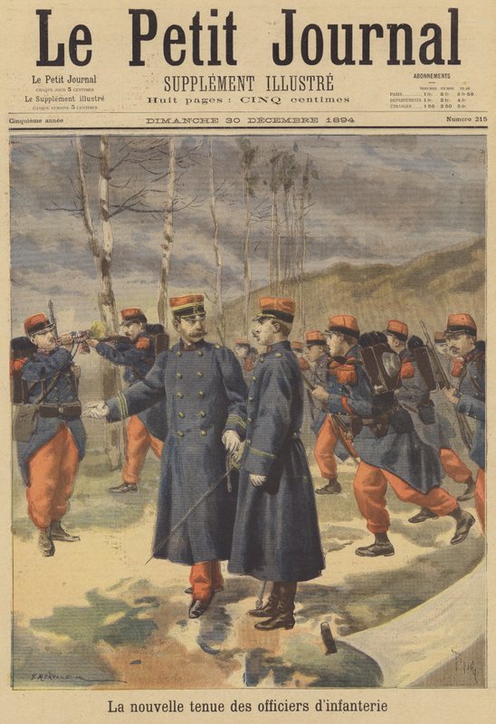 A francia gyalogos tisztek új egyenruhája alkotó: French School