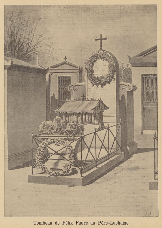 Felix Faure elnök sírja a párizsi Pere Lachaise temetőben alkotó: French School