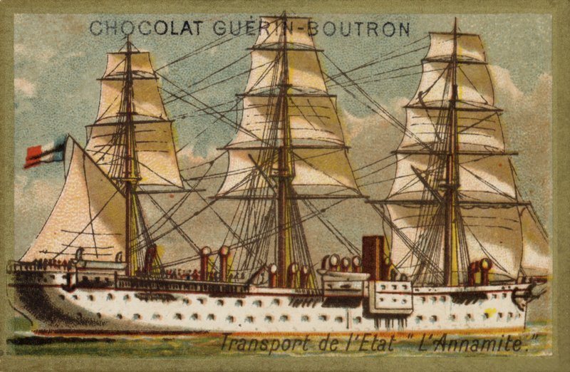 Annamite szállítóhajó (chromolitho) alkotó: French School