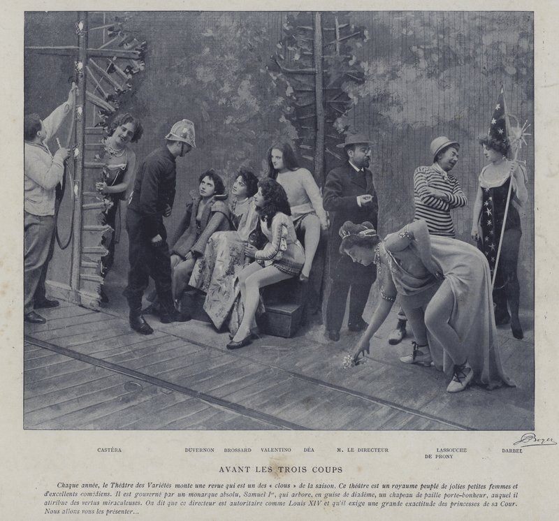 Színészek és színésznők a Theater des Varietes-ben, Párizs (f/w fotó) alkotó: French Photographer