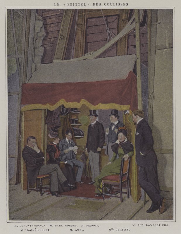 Színészek a Comedie-Francaise szárnyában (színes fotó) alkotó: French Photographer